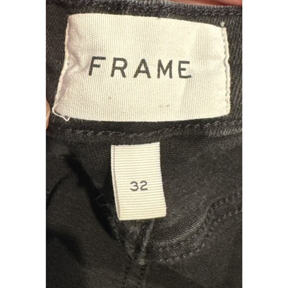 FRAME Size 32 Le High Skinny Jeans Black Denim Style# LHSK710 Condor READ - Picture 6 of 10